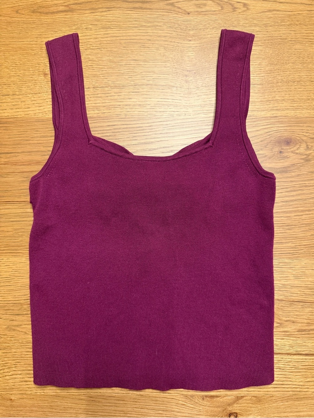 Maeve | Anthropologie | Square Neck Bow-Back Knit Tank Top - Plum | Size S - Picture 4 of 10